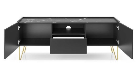 miniaturka Szafka RTV Harmonia z Pozłacanymi Nóżkami