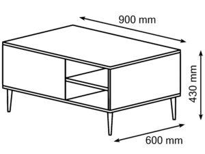 miniaturka Stolik Kawowy Castellano z Szufladą