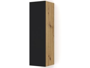 Szafka Elsa Wisząca Dąb Artisan Czarny Mat