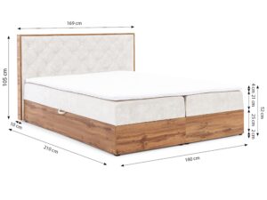 miniaturka Tapicerowane Łóżko DOLCI z Pojemnikiem na Pościel