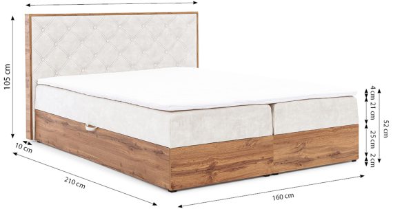 miniaturka Tapicerowane Łóżko DOLCI z Pojemnikiem na Pościel