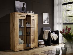 miniaturka Kredens Lux Dębowy Mebel do Przechowywania