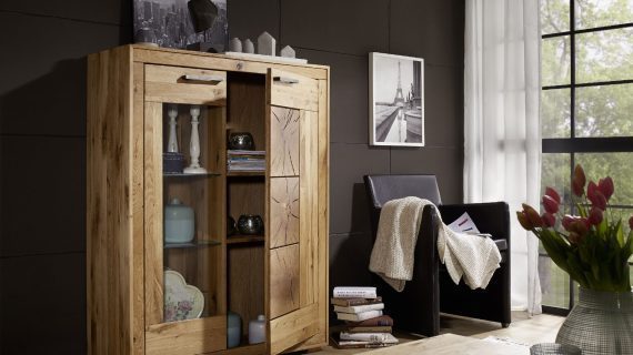 miniaturka Kredens Lux Dębowy Mebel do Przechowywania