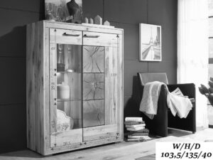 miniaturka Kredens Lux Dębowy Mebel do Przechowywania