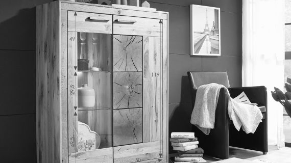 miniaturka Kredens Lux Dębowy Mebel do Przechowywania