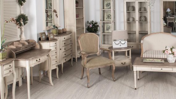 miniaturka Krzesło prowansalskie tapicerowane z metalowymi nogami – Garda