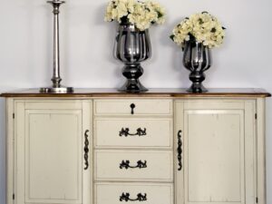 miniaturka Komoda z litego drewna z miodowym blatem w stylu prowansalskim – Verona