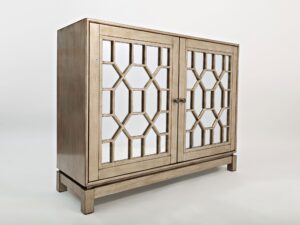 miniaturka Glamour komoda lustrzana ze złotym efektem postarzenia – Avola