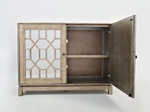 miniaturka Glamour komoda lustrzana ze złotym efektem postarzenia – Avola