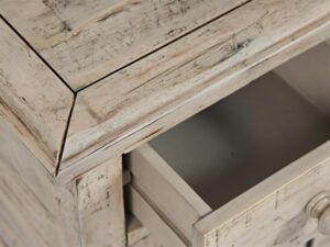 miniaturka Kremowa Szafka Nocna USB Przetarcia – Avola