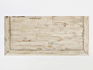 miniaturka Rustykalna Komoda Kość Słoniowa Przeszklone Drzwi – Avola