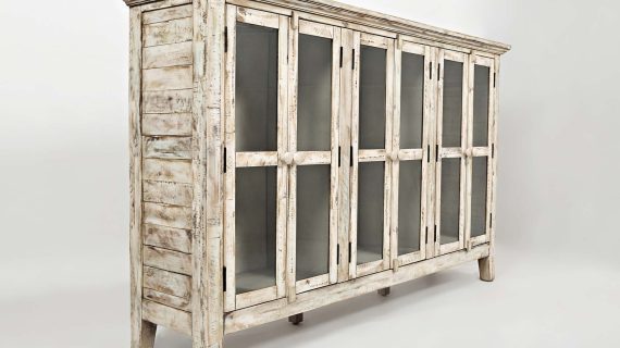 miniaturka Komoda Kość Słoniowa Przeszklone Drzwi – Avola