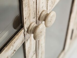 miniaturka Komoda Kość Słoniowa Przeszklone Drzwi – Avola