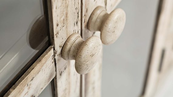 miniaturka Komoda Kość Słoniowa Przeszklone Drzwi – Avola