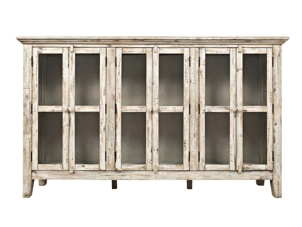 Komoda Kość Słoniowa Przeszklone Drzwi – Avola