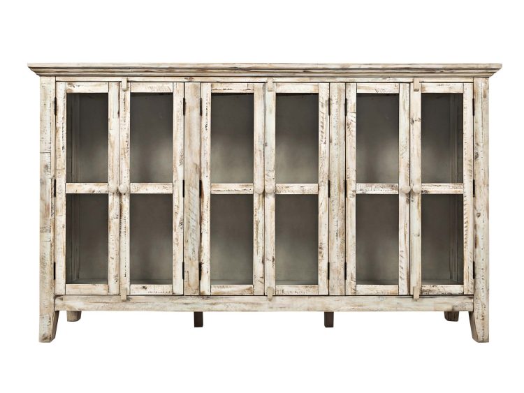 Komoda Kość Słoniowa Przeszklone Drzwi – Avola