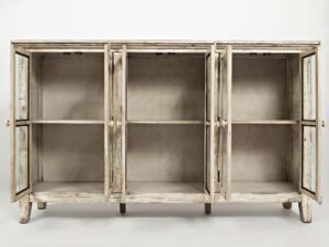 miniaturka Komoda Kość Słoniowa Przeszklone Drzwi – Avola