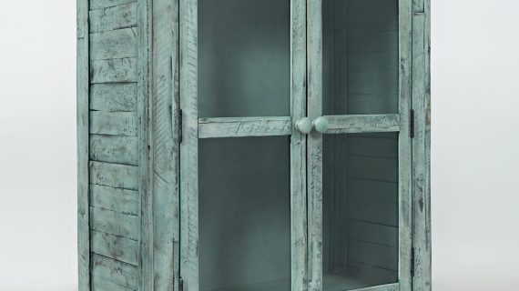 miniaturka Rustykalna Komoda Turkusowa Przetarcia Shabby Chic – Avola