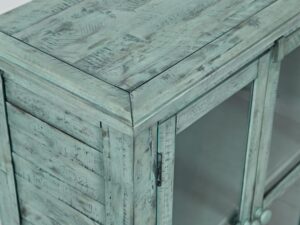miniaturka Rustykalna Komoda Turkusowa Przetarcia Shabby Chic – Avola