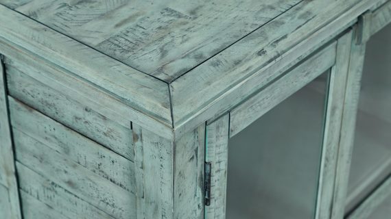 miniaturka Rustykalna Komoda Turkusowa Przetarcia Shabby Chic – Avola