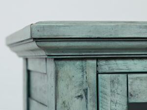 miniaturka Rustykalna Komoda Turkusowa Przetarcia Shabby Chic – Avola