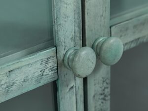 miniaturka Rustykalna Komoda Turkusowa Przetarcia Shabby Chic – Avola