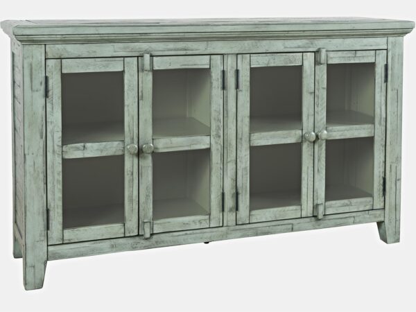 Turkusowa komoda rustykalna