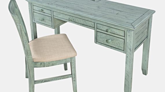 miniaturka Rustykalne Krzesło Turkusowe Pionowe Listewki – Avola