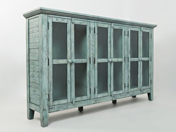 Turkusowa komoda rustykalna