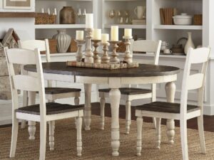 miniaturka Rozkładany Stół z Sosnowego Drewna Recyklingowego – Avola