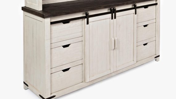 miniaturka Rustykalna Komoda Sosnowa z Drzwiami Barn Doors – Avola