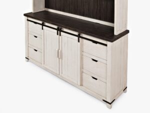 miniaturka Rustykalna Komoda Sosnowa z Drzwiami Barn Doors – Avola