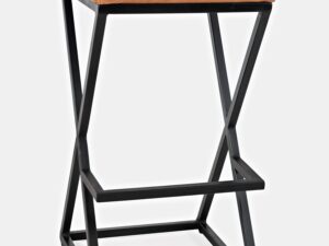 miniaturka Tapicerowany Hoker z Naturalnej Skóry Rdzawo-Brązowy – Avola