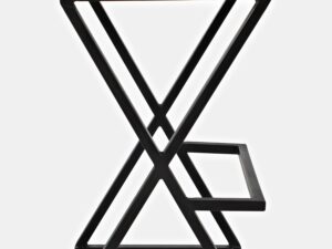 miniaturka Tapicerowany Hoker z Naturalnej Skóry Rdzawo-Brązowy – Avola