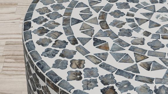 miniaturka Szary Stolik z Muszli Morskiej – Avola