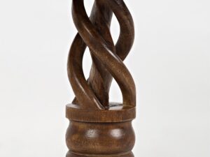 miniaturka Drewniany Stolik Ręcznie Rzeźbiona Spiralna Noga – Avola