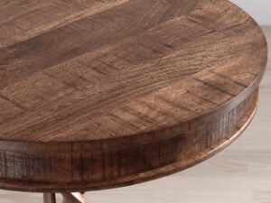 miniaturka Drewniany Stolik Ręcznie Rzeźbiona Spiralna Noga – Avola