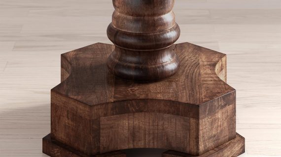 miniaturka Drewniany Stolik Ręcznie Rzeźbiona Spiralna Noga – Avola