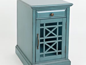 miniaturka Niebieska szafka nocna z szprosami i szufladą – Avola