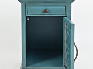 miniaturka Niebieska szafka nocna z szprosami i szufladą – Avola