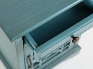 miniaturka Niebieska szafka nocna z szprosami i szufladą – Avola