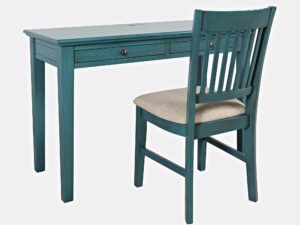 miniaturka Ciemnoniebieskie Krzesło Tapicerowane Shabby-Chic – Avola