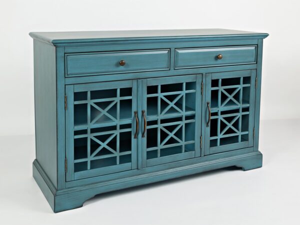 Komoda z efektem przetarcia w kolorze niebieskim