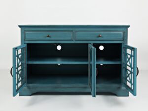 miniaturka Komoda z efektem przetarcia w kolorze niebieskim – Avola