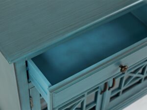 miniaturka Komoda z efektem przetarcia w kolorze niebieskim – Avola