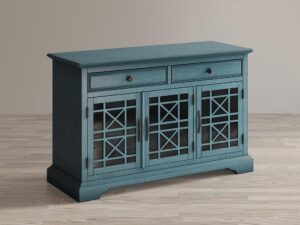 miniaturka Komoda z efektem przetarcia w kolorze niebieskim – Avola