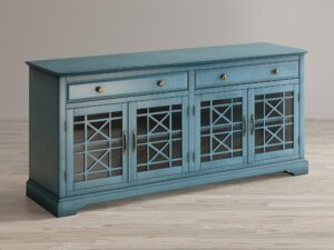 miniaturka Ciemnoniebieska komoda vintage z delikatnym przetarciem – Avola