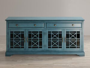 miniaturka Ciemnoniebieska komoda vintage z delikatnym przetarciem – Avola