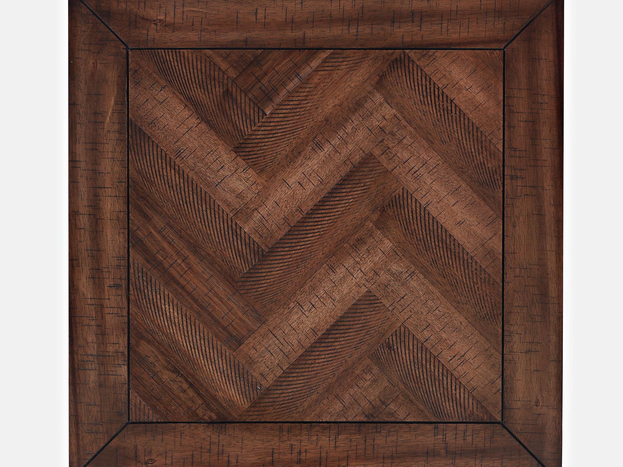 Blat stołu z drewna w jodełkę, widok z góry