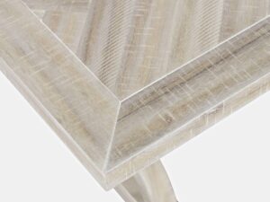 miniaturka Jasny stolik z drewnianą intarsją w jodełkę – Avola